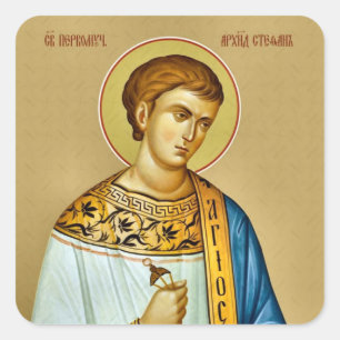The Holy Protomartyr and Archdeacon Stephen Square Sticker