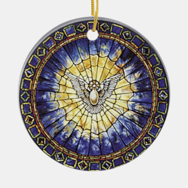 The Holy Spirit Ceramic Ornament (Front)