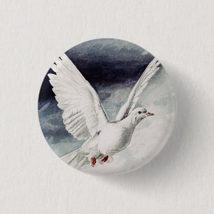The holy spirit in the form of a Dove 3 Cm Round Badge