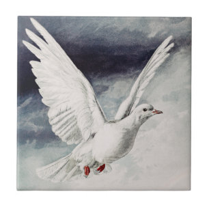 The holy spirit in the form of a Dove Ceramic Tile