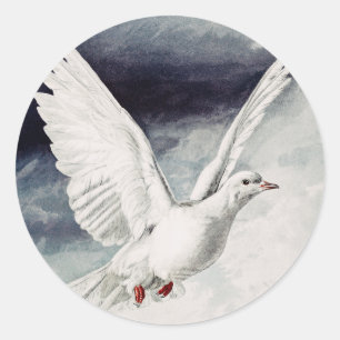 The holy spirit in the form of a Dove Classic Round Sticker