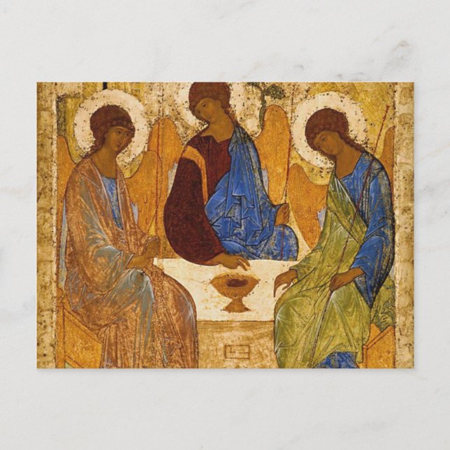 The Holy Trinity By Andrei Rublev Postcard (Front)