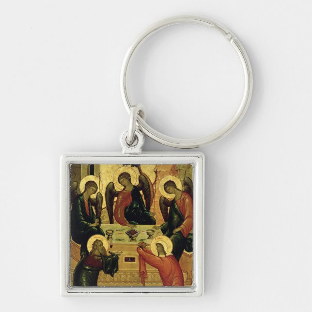 The Holy Trinity, Novgorod School, 15th century Key Ring (Front)