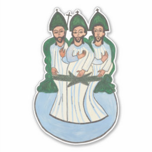 The Holy trinity Vintage Folk art painting