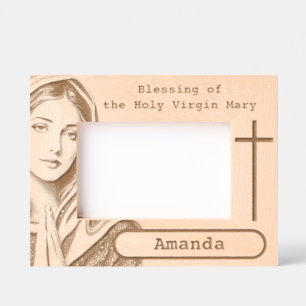the Holy Virgin Mary Etched Frames