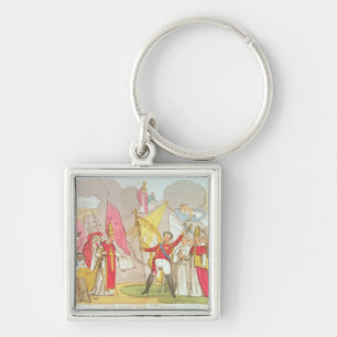 The Holy War - A Vision, satirical cartoon Key Ring