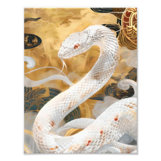 The Holy White Snake Photo Print