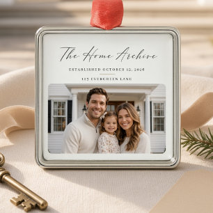 The Home Archive First Home Photo New House Metal Ornament