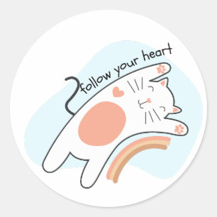 The Home is Where the Cat Lives  Classic Round Sticker