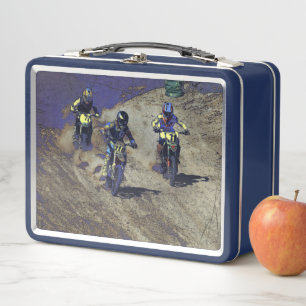 The Home Stretch! - Moto-x Racer Metal Lunch Box