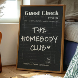 The Homebody Club Poster Cosy Introvert Wall Art