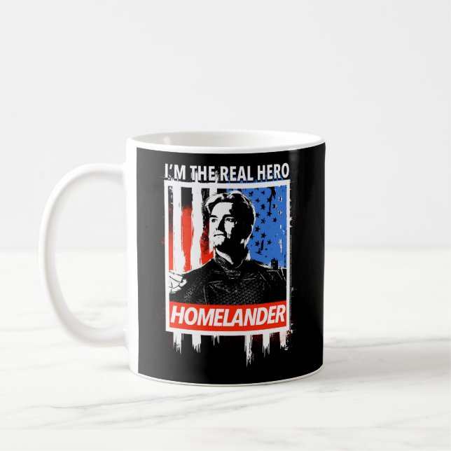 The Homelander I'M The Real Hero American Flag Coffee Mug (Left)