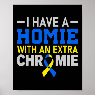 The Homie With Extra Chromie Down Syndrome Awarene Poster
