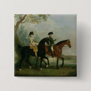 The Hon. Marcia Pitt Riding with her Brother, the 15 Cm Square Badge