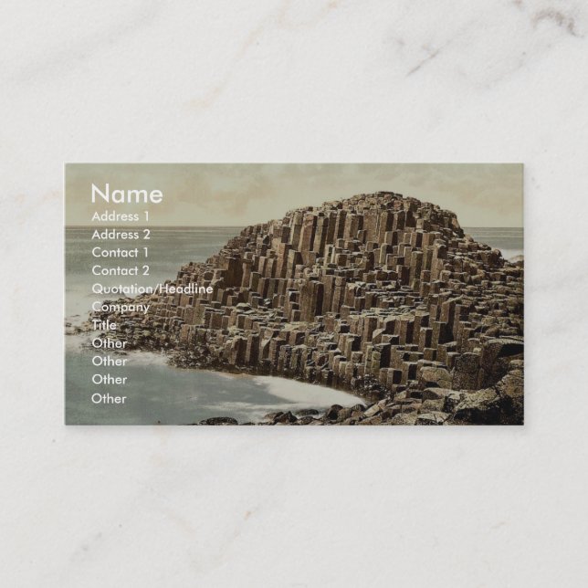 The Honeycombs. Giant's Causeway. Co. Antrim, Irel Business Card (Front)