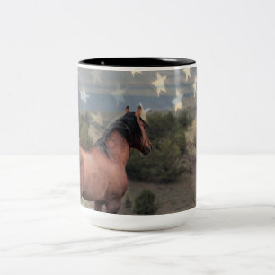 The "Honour" Mustang and American Flag Mug