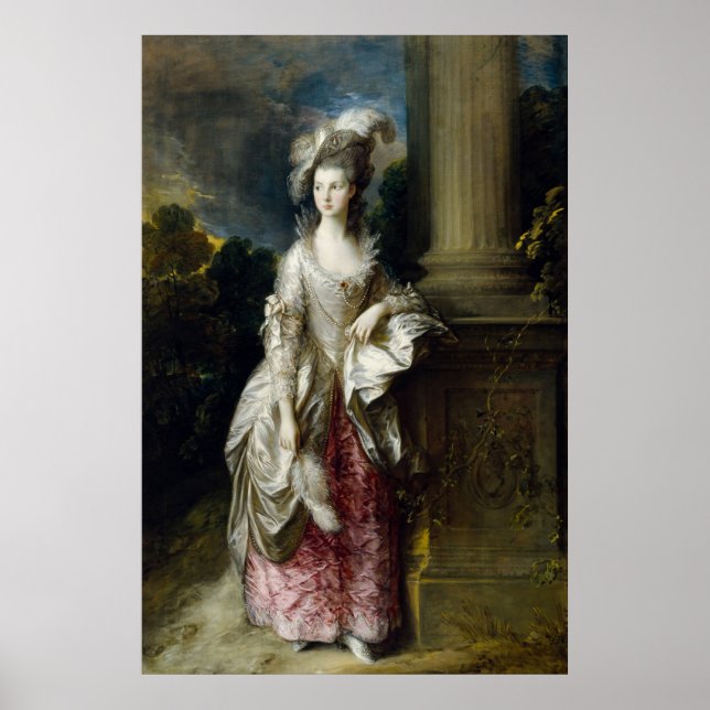 The Honourable Mrs Graham by Gainsborough Poster (Front)