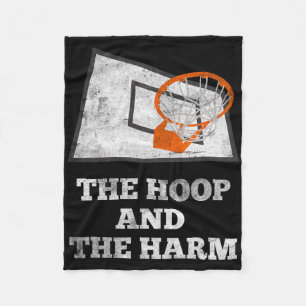 The Hoop And The Harm B-ll Player Foul Design Fleece Blanket