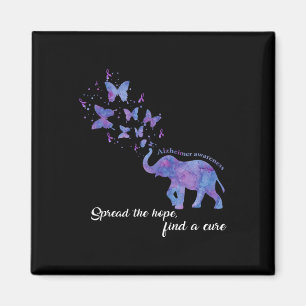 The Hope Find A Cure Alzheimerheimer Awareness Gif Magnet