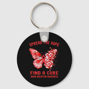 The Hope Find A Cure Brain Aneurysm Awareness  Key Ring