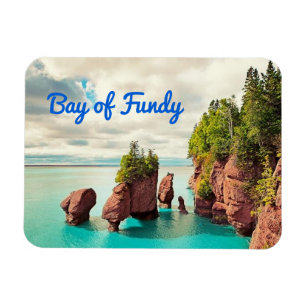 The Hopewell Rocks Bay of Fundy Canada stylised Magnet