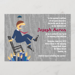 The Hora Chair Dance Bar Bat Mitzvah Invitation