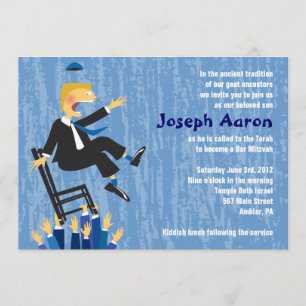 The Hora Chair Dance Bar Bat Mitzvah Invitation