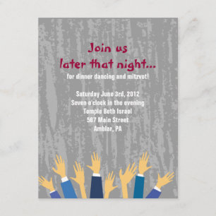 The Hora Chair Dance Bar Bat Mitzvah Party Card