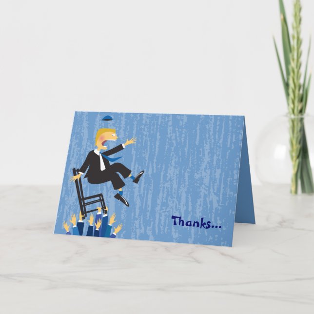 The Hora Chair Dance Folded Thank You Card (Front)