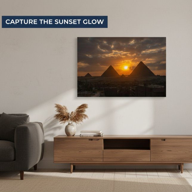  The Horizon of Becoming:Giza Pyramids Sunset  Photo Print (Creator Uploaded)