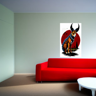 The Horned Dog AI Art Poster