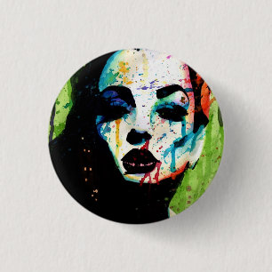 The Horrible Secret Pop Art Portrait 3 Cm Round Badge