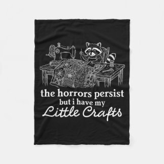 The Horrors Persist But Have Little Crafts Cute Fleece Blanket