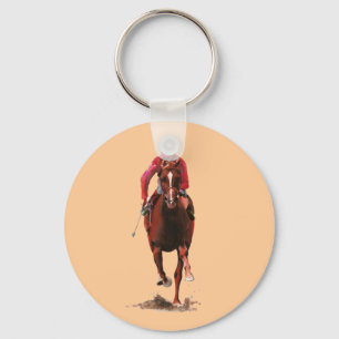 The Horse and Jockey Key Ring