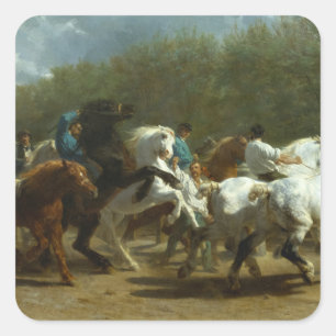 The Horse Fair by Rosa Bonheur Square Sticker
