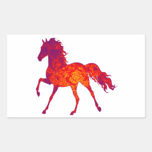 THE HORSE GALACTIC RECTANGULAR STICKER