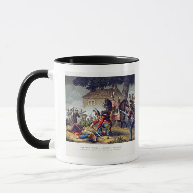 The Horse Guards at the Battle of Waterloo, engrav Mug (Left)