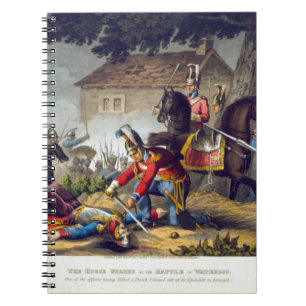 The Horse Guards at the Battle of Waterloo, engrav Notebook