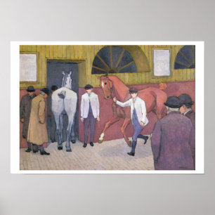The Horse Mart (oil on canvas) Poster