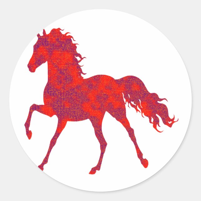 THE HORSE MOVEMENT CLASSIC ROUND STICKER (Front)