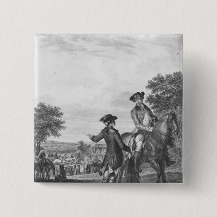 The horse race 15 cm square badge