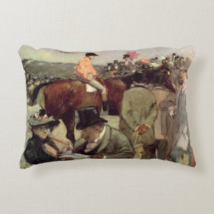 The Horse-Race, c.1890 Decorative Cushion