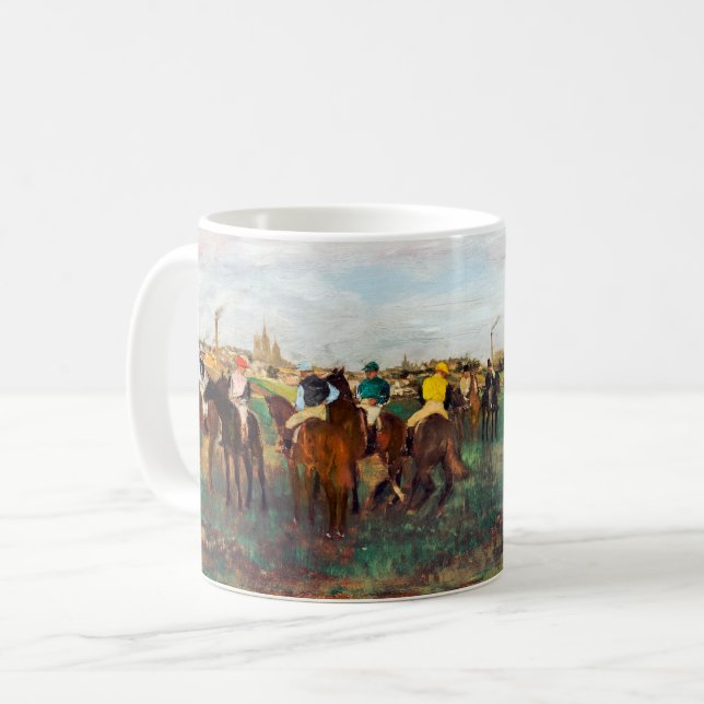 The Horse Races, Edgar Degas Coffee Mug (Front Left)