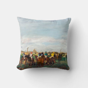 The Horse Races, Edgar Degas Cushion