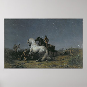 The Horse Thieves, 19th century Poster