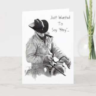 THE HORSE TRAINER" pencil art, CARD
