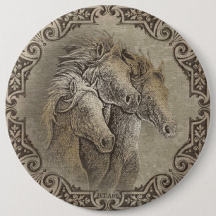 The Horses     6 Cm Round Badge
