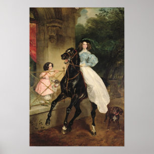 The Horsewoman, Portrait of Giovanina Poster