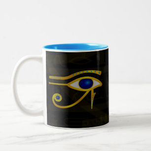 The Horus Eye Two-Tone Coffee Mug
