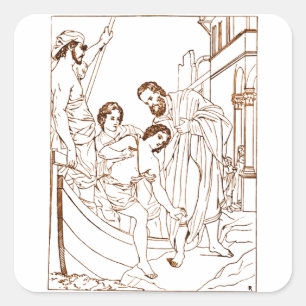 The Hospitality of Saint Julian the Hospitaller Square Sticker